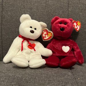 Valentino & Valentina Ty Beanie Babies - 1993 and 1999 Vintage and Retired